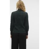 Blouse - Hoge Hals - Lange Mouwen - Kanten Detail - Regular Fit