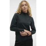 Blouse - Hoge Hals - Lange Mouwen - Kanten Detail - Regular Fit