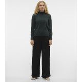 Blouse - Hoge Hals - Lange Mouwen - Kanten Detail - Regular Fit