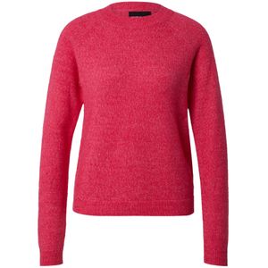 Pieces - Pcjuliana Ls O-neck Knit - Trui - Beetroot Purple - Regular Fit