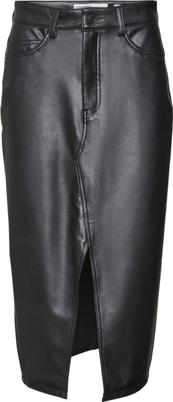 Vero Moda Rok Vmveri Hr Calf Pl Skirt Noos 10311707 Black Dames