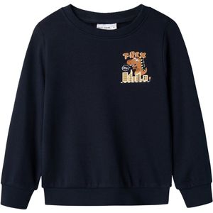 Name It mini jongens trui VASHA Dark Sapphire T-Rex Regular Fit