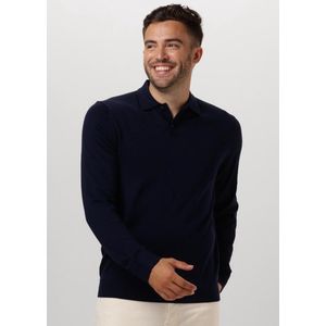 Selected - Lange Mouw Poloshirt - Gebreide Trui - Regular Fit - 100% Merinowol