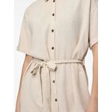 Pcvinsty - Blousejurk - Linnenmix - Knoopsluiting - Strikceintuur - Mini Lengte