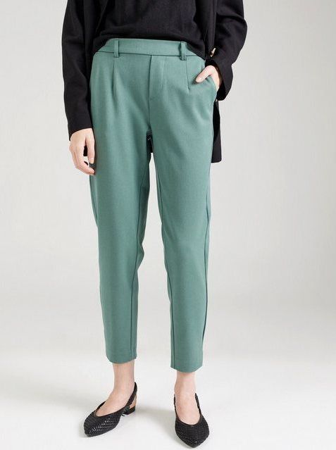 Object - Lisa Slim Fit Broek - Zwart - 50% Gerecycled Polyester, 32% Viscose, 13% Polyester, 5% Elastaan
