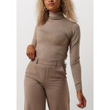 Object Objthess Rollneck Knit Pullover Truien & vesten Dames Sweater Hoodie Vest Taupe