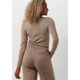 Object Objthess Rollneck Knit Pullover Truien & vesten Dames Sweater Hoodie Vest Taupe
