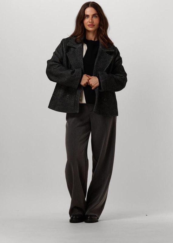 Object - OBJKEILY - Bodywarmer - Grijs Gemêleerd - Materiaal: Herringbone