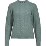 Object Trui Objdoris Re Knit Pullover Noos 23044625 Dark Forest/ Melange Dames