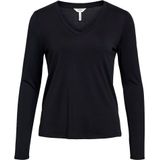 Object - Annie Re T-shirt - Zwart - Jersey - Slim Fit - Lange Mouwen