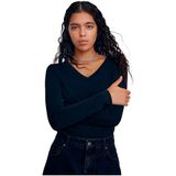 Object - Annie Re T-shirt - Zwart - Jersey - Slim Fit - Lange Mouwen