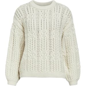Object Trui Objdiddi Lo Knit Pullover Noos 23044684 White Sand Dames