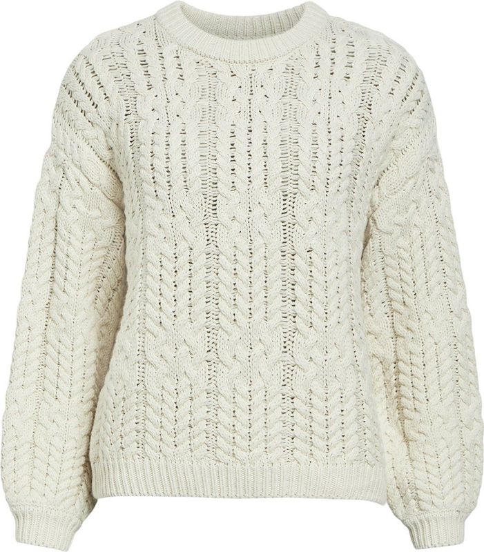 Object Trui Objdiddi Lo Knit Pullover Noos 23044684 White Sand Dames