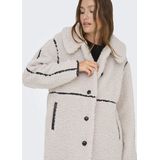 Only - Rubi - Lange Jas - Effen - Comfort Fit, Teddy, Polyester