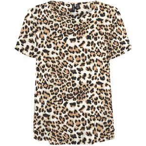 Blouse - O-hals - Korte Mouwen - Regular Fit