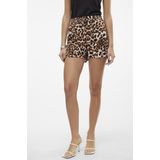 Vero Moda - Korte Broek - Animal Print - Tan - 100% Viscose