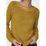 Only - Geena XO - Gebreide Trui - Lichtgrijs - Katoen