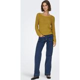 Only - Geena XO - Gebreide Trui - Lichtgrijs - Katoen