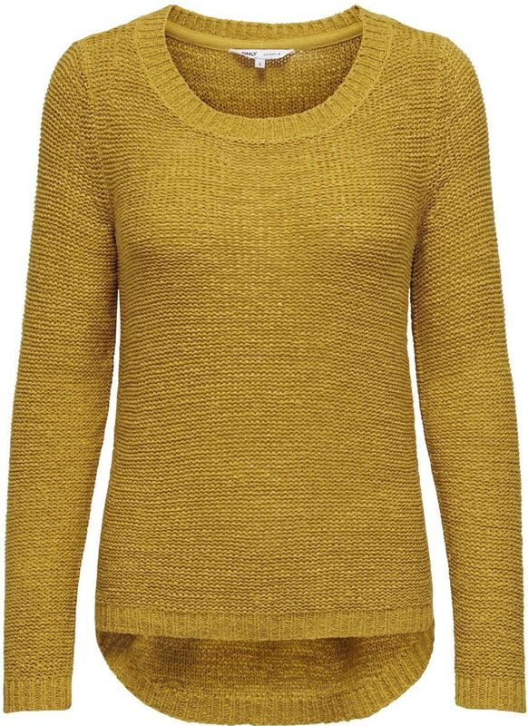 Only - Geena XO - Gebreide Trui - Lichtgrijs - Katoen