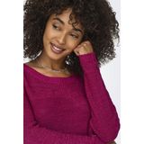 Only - Geena XO - Gebreide Trui - Grijs - Katoen