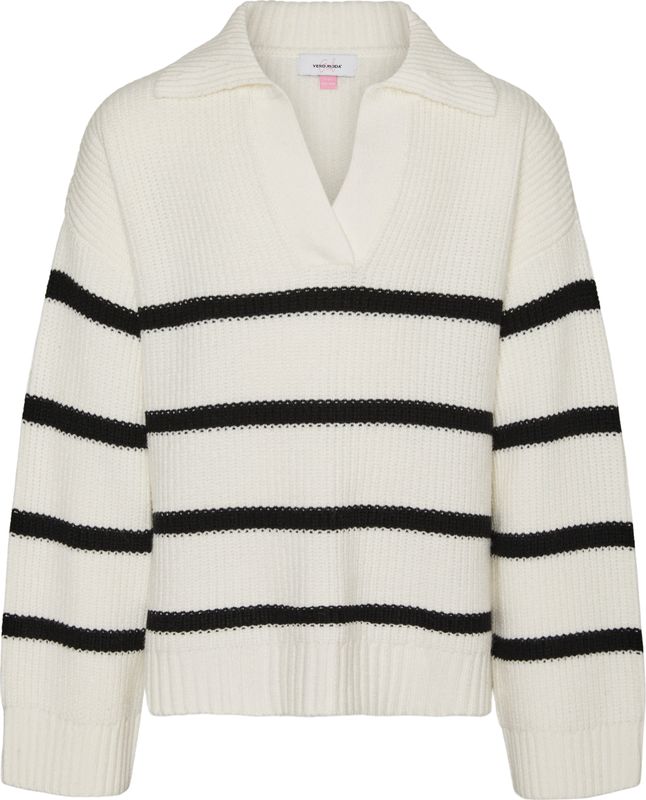 Vmluna - Gebreide Pullover - Kinderen - V-Hals - Lange Mouwen - Volumineuze Mouwen