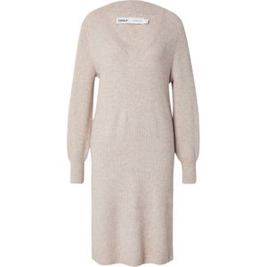 Jerseyjurk - V-Hals - Lange Ballonmouwen - Midi-lengte - Regular Fit