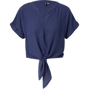 VERO MODA Vmgabbi Ss Tie WVN Ga Top voor dames, navy blazer, S
