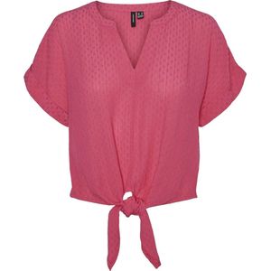 VERO MODA - Korte Blouse - Roze - Viscose - Te Strikken