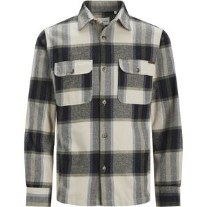 JACK & JONES Jjdarren Flannel Check Overhemd voor jongens, Ls Jnr, maanbeam, 152