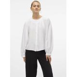 VERO MODA - Vmlady Ls O-hals - Blouse - Wit - Lange Mouwen
