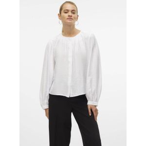 VERO MODA - Vmlady Ls O-hals - Blouse - Wit - Lange Mouwen