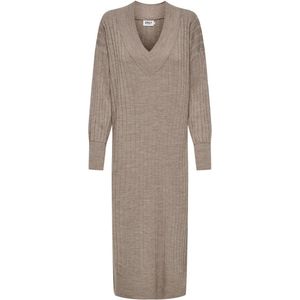 ONLY ONLNEW TESSA MIDI V DRESS KNT NOOS Dames Jurk - Maat S