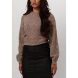 Object Objflora Re Knit Pullover Truien & vesten Dames - Sweater - Hoodie - Vest- Bruin