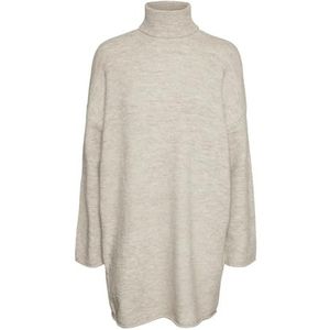 VERO MODA Vmgemma Ls Rollneck Knit Dress Vma Noos Damestrui-jurk, Plaza Taupe