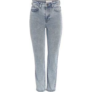 Jeans - Light Blue Denim - 99% Katoen, 1% Elastaan - Hoog Taillehoogte