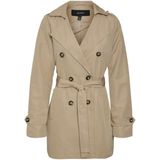 Vmchloe - Trenchcoat - Jas - Omkeerbaar - Lange Mouwen, Riemsluiting, Knoopsluiting, Volledig Gevoerd