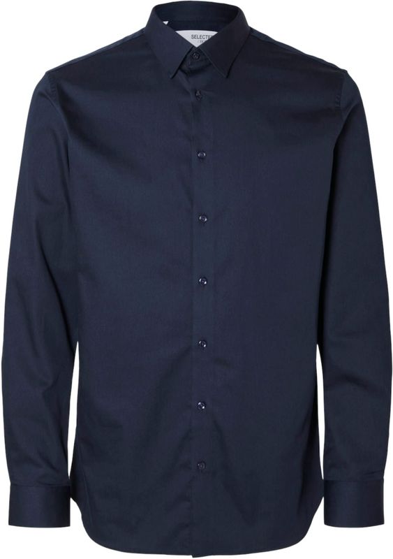 Selected Homme - Overhemd - Blauw - Slimfit - Lange Mouwen