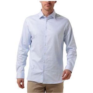 Selected - Slim Performance Overhemd - Blauw - Katoen/Polyester/Elastaan
