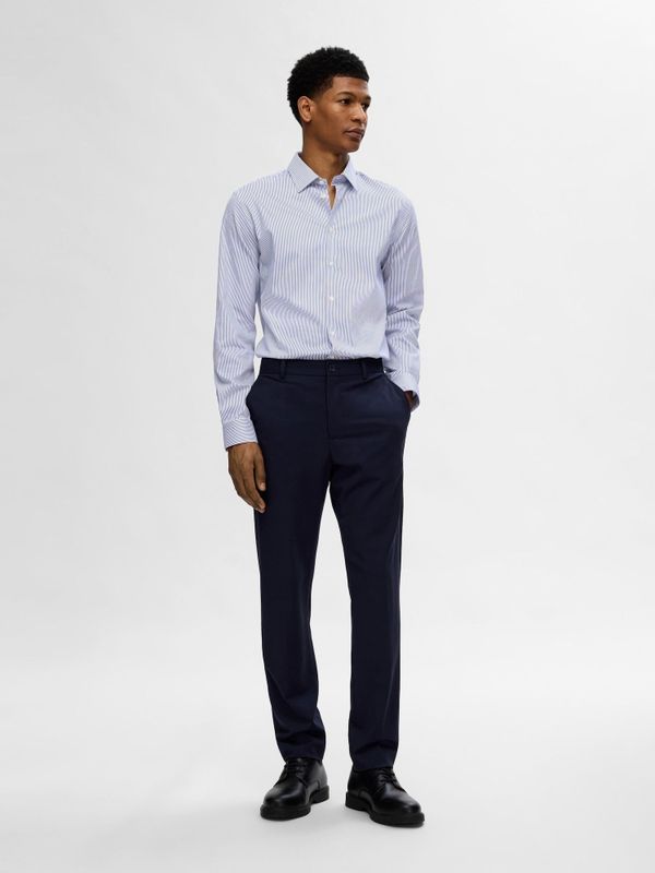 Selected - Performance Slim Fit - Overhemd - Wit - 60% Biologisch Katoen, Lange Mouwen