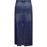JDY - JDYBella - Rok - Donkerblauw - Denim, Gefranjerde Zoom, Split, 5-Pocket-Style