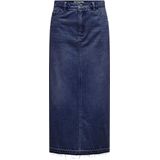 JDY - JDYBella - Rok - Donkerblauw - Denim, Gefranjerde Zoom, Split, 5-Pocket-Style