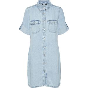 Vero Moda Blousejurk - Light Blue Denim - Korte Mouwen