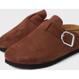 Faux Suède - Muiltjes - Zwart - Imitatiesuède - Ronde Teen