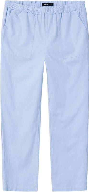 Broek - Blauw - Geweven Stof - Regular Fit - Verstelbare Taille