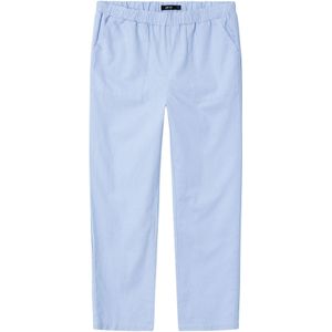 Broek - Blauw - Geweven Stof - Regular Fit - Verstelbare Taille