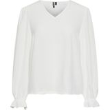 Pieces - Blouse - Wit - Gerecycled Polyester