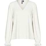 Pieces - Blouse - Wit - Gerecycled Polyester