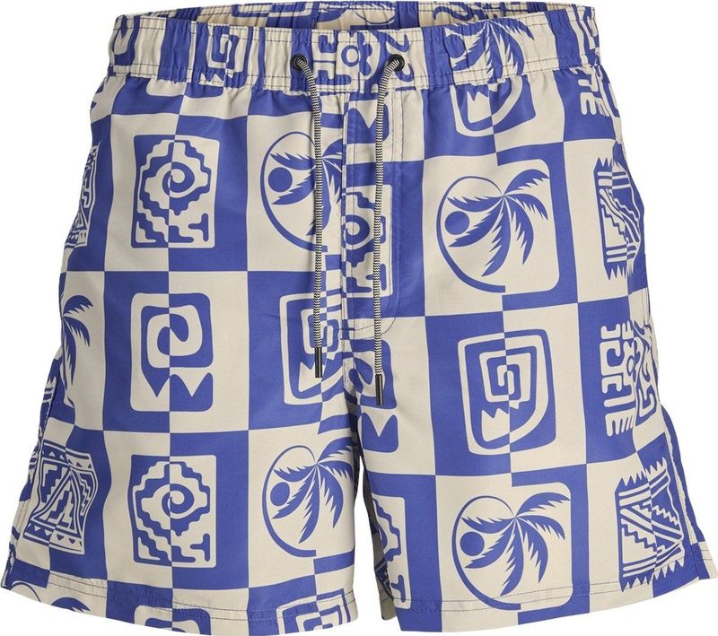 Jack and Jones - Zwemshort - Blauw - Geweven Blend van Gerecycled Polyester