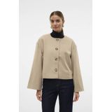 AWARE - Jas - Groen - Polyester - Knoopsluiting - Lange Mouwen