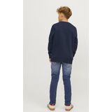 JACK&JONES JUNIOR JJELOGO SWEAT CREW 2 CO/25 NOOS JNR Jongens Trui - Navy Blazer White + Marmelade